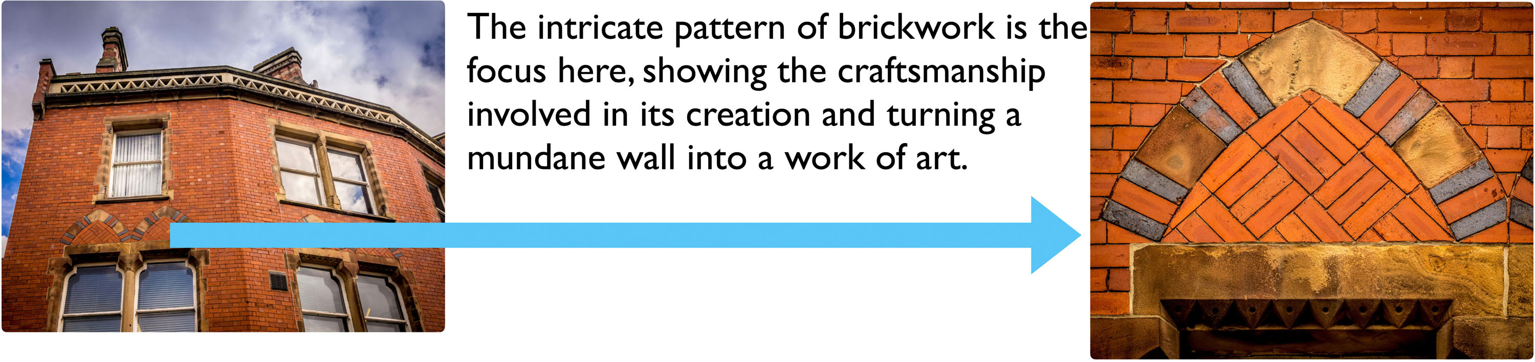Look for specific elements such as pattern and texture that stand out.