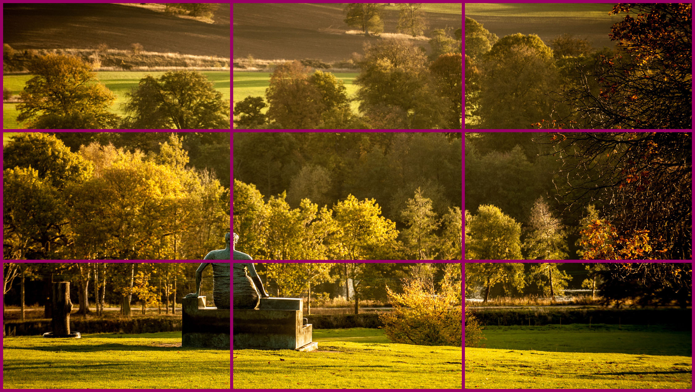 Demonstrating the "Rule of Thirds" on a landscape.